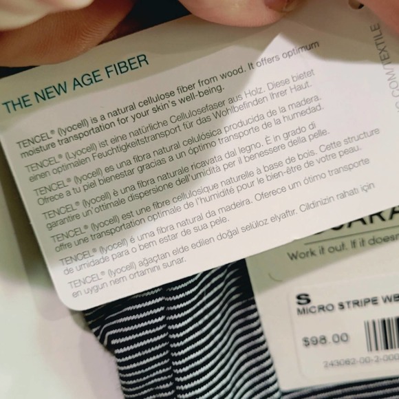 Athleta Westwood micro stripped runched dress NWT size small - Picture 6 of 6